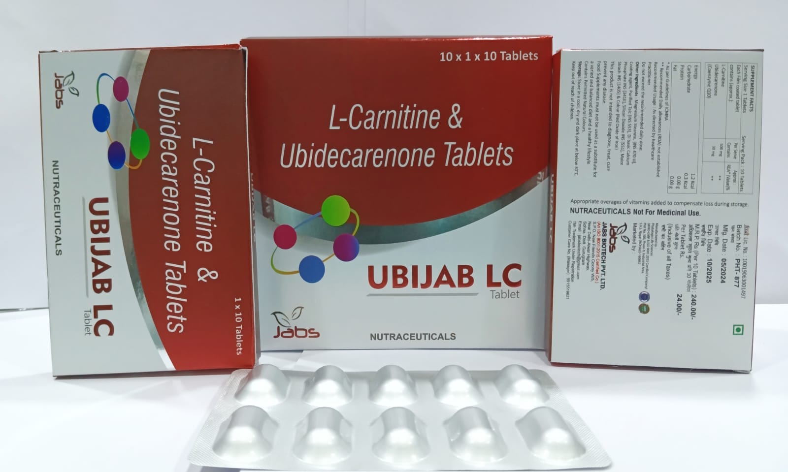 L CARNITINE  UBIDECARENONE TABLES coenzyme q 
